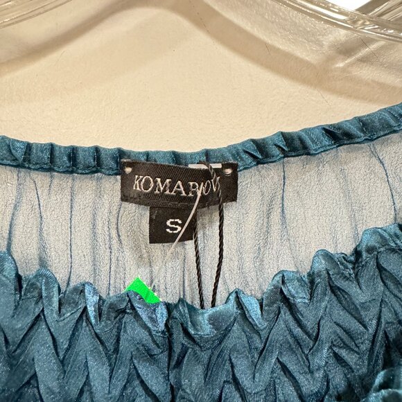 Komarov Set of 2 Sleeveless Pleated Fabric Dress Teal - Picture 4 of 10